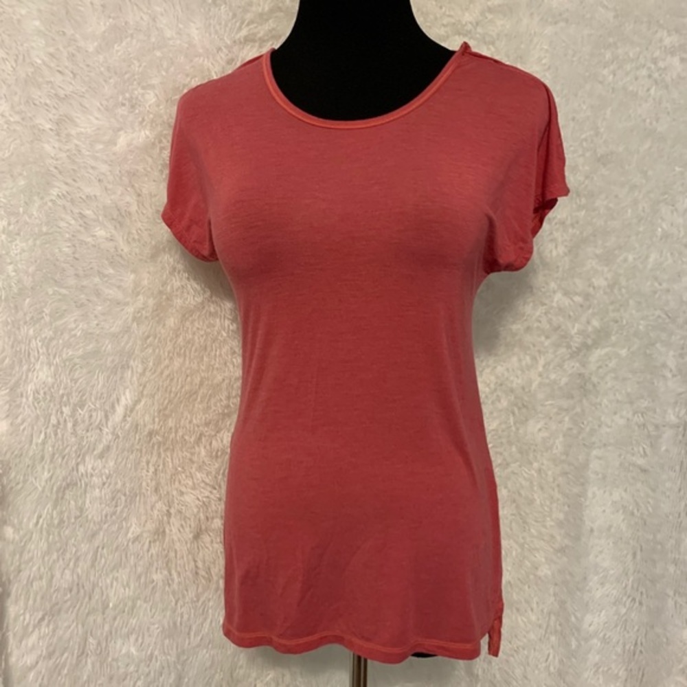 Shape Activewear Pink Open Back Workout Shirt